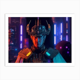 Man In A Futuristic Costume Art Print