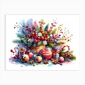 Christmas Decorations Art Print