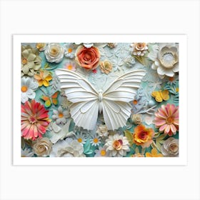 Paper Butterflies 4 Art Print
