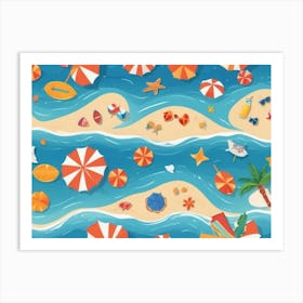 Beach Scene 2 Art Print