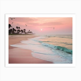 Sunset On The Beach Art Print