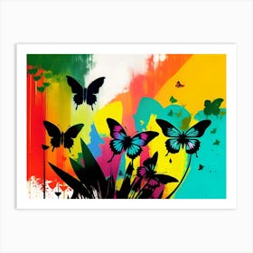 Colorful Butterflies 95 Art Print