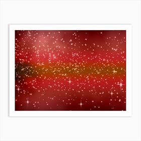 Pink And Orange Shade Shining Star Background Art Print