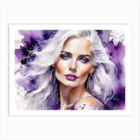 Watercolor Of A Woman 4 Art Print