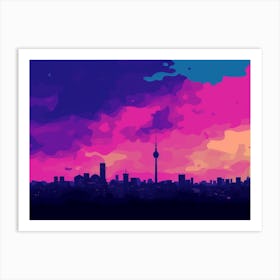 Munich Skyline Art Print