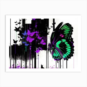 Butterfly In The City Art Print