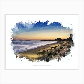 Copacabana Beach, Rio De Janeiro, Brazil Art Print