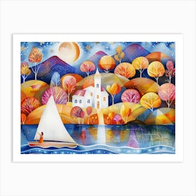 Sailor On The Lake Art Print