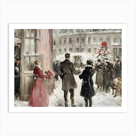 Christmas In Paris 2 Art Print