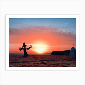 Sunset With A Belly Dancer in Marrakesh Morocco (Africa Series) Art Print