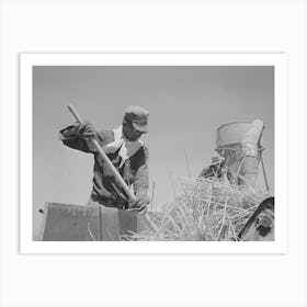 Worker At The Hay Chopper At The Casa Grande Valley Farms, Pinal County, Arizona By Russell Lee Art Print