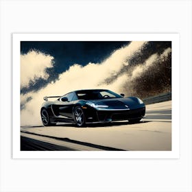 Black Sports Car 9 Art Print