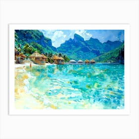 Bora Bora 4k - Tropical Weather Art Print