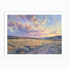 Western Sunset Landscapes Nevada 3 Art Print