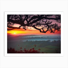 Sunrise Over The Valley Art Print