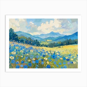 Blue Poppies 28 Art Print