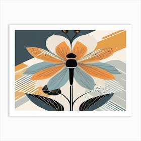 Butterfly Flower Art Print