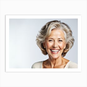 Senior Woman Smiling Art Print