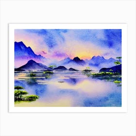 Sunrise Over The Blue Mountains  Art Print