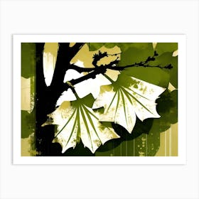 Autumn Leaves On A Tree Art Print