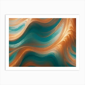 Abstract Swirling Pattern With Warm, Earthy Tones Art Print