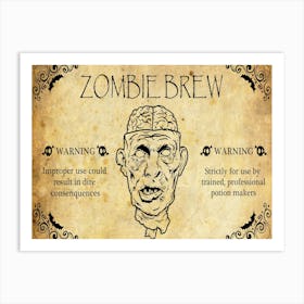 Zombie Brew Art Print