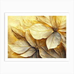 Golden Poinsettia 1 Art Print