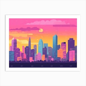 Singapore Skyline Art Print