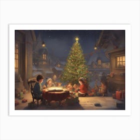 Christmas In The Village Art Print