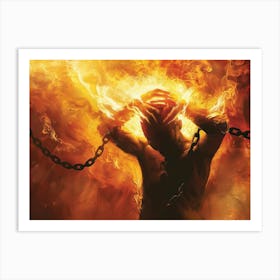 Fire And Chains 2 Art Print