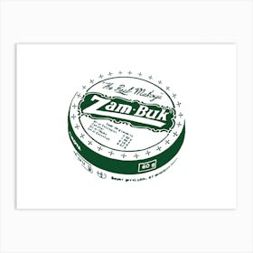 Zambuk - South African - Nostalgic - Ointment - Retro - Art Print - First Aid - Green Art Print