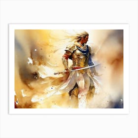 Warrior In Armor 6 Art Print