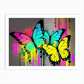 Colorful Butterflies 107 Art Print