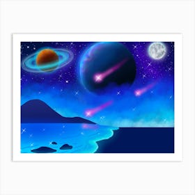 Planets In The Sky Art Print