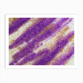 Purple And Gold Glitter Art Print