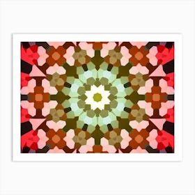 Abstract Mosaic Mandala Art Print