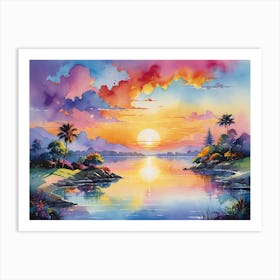 Sunset Painting 2 Art Print