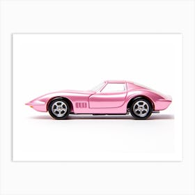 Toy Car 69 Corvette Racer Pink Art Print