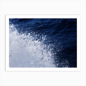 Water Splashes Sea White Deep Blue Waves italy italia italian photo photography art travel Art Print