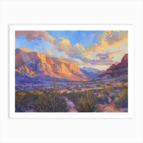 Western Sunset Landscapes Red Rock Canyon Nevada 3 Art Print
