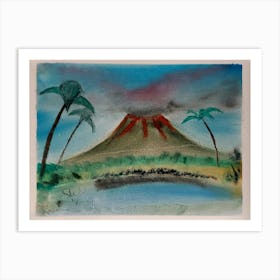 Volcano Island 1 Art Print