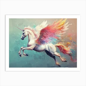 Pegasus Animal Abstract Stallion 8 Art Print