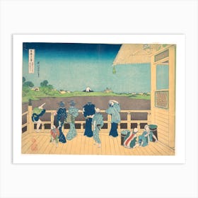 Sazai Hall At The Temple Of The Five Hundred Arhats, Katsushika Hokusai 1 Art Print