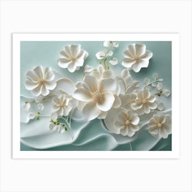 White Flowers 32 Art Print