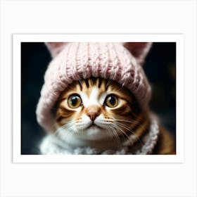 Cute Cat In A Hat Art Print