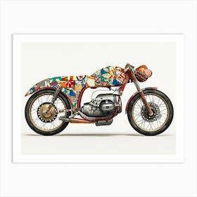Vintage Colorful Scooter 5 Art Print