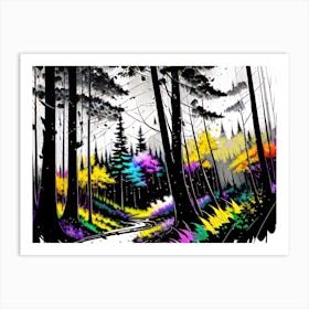 Forest Painting, Forest Painting, Forest Painting, Forest Painting Art Print