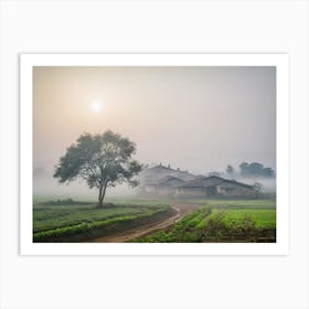 Sunrise In The Countryside Art Print