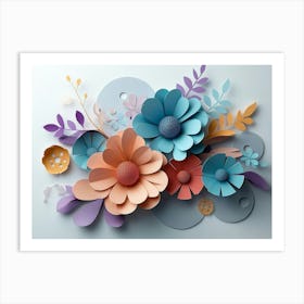 Paper Flowers 112 Art Print