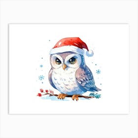 Christmas Owl 11 Art Print